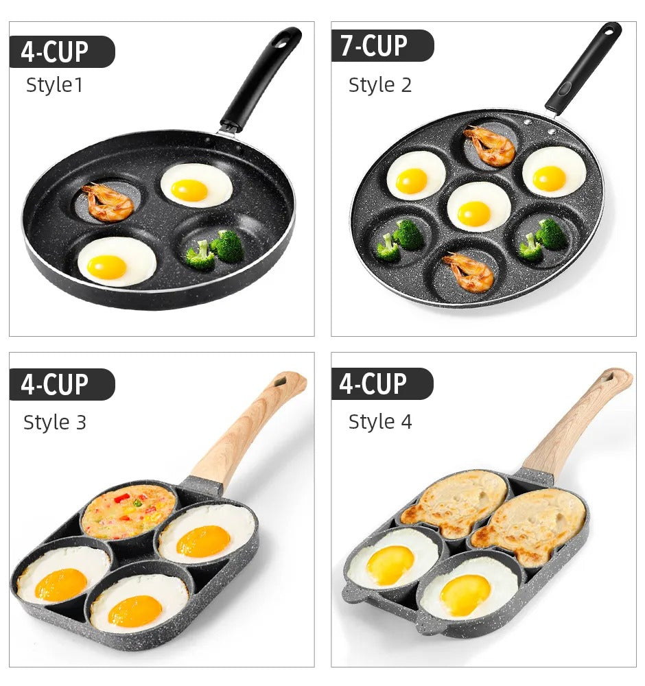 Frying Pan - Separately fry multiple items - 4/7 x separation - Non Stick