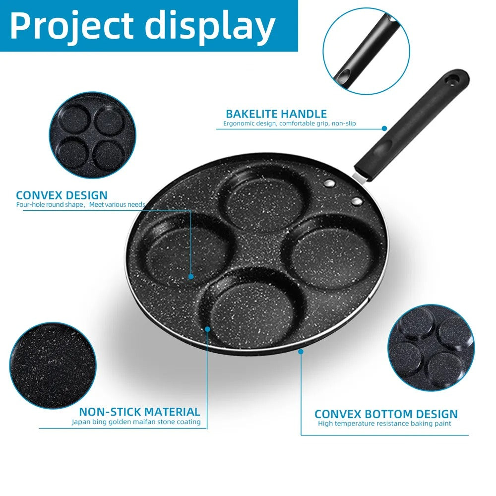 Frying Pan - Separately fry multiple items - 4/7 x separation - Non Stick